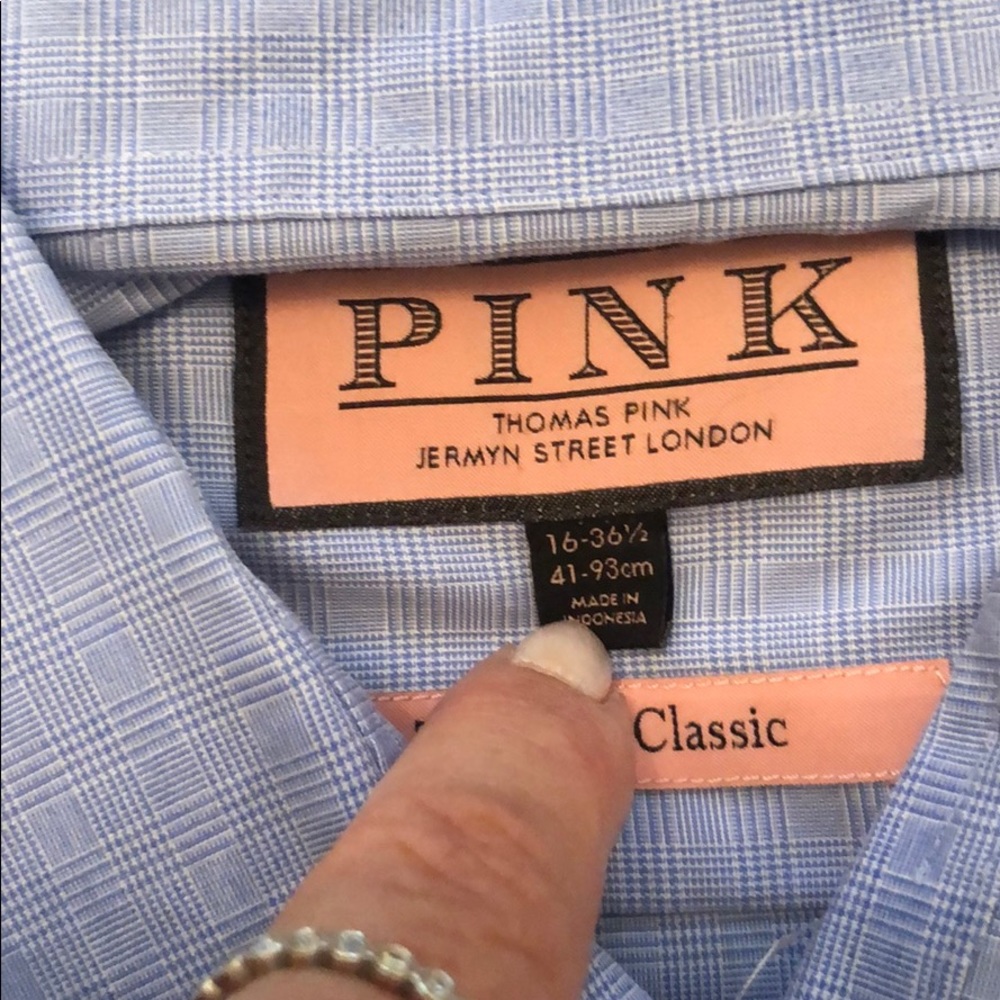Mens Thomas Pink classic Traveler shirt size 16
